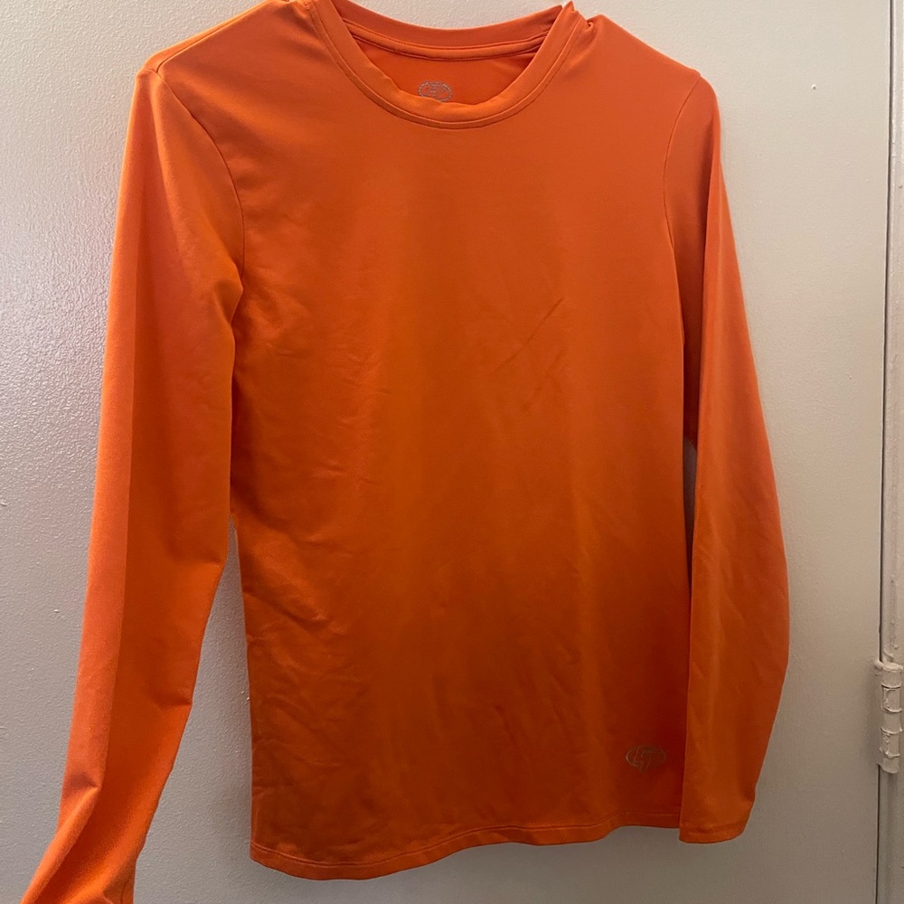 Orange long sleeve sport wear shirt